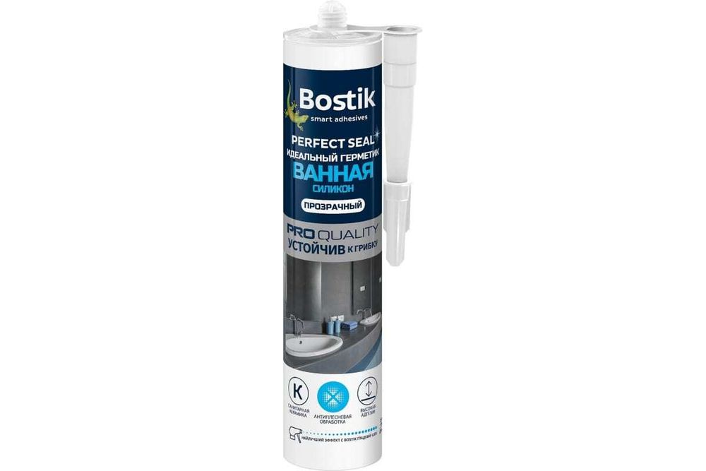 Герметик силиконовый для ванной Bostik Perfect Seal прозрачный 280 мл