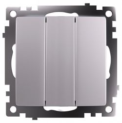 Выключатель трехклавишный без рамки Stekker Катрин 49173