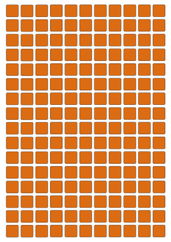 Виниловые наклейки для маркировки Policomprint М14, 10х10 мм. 176 шт.