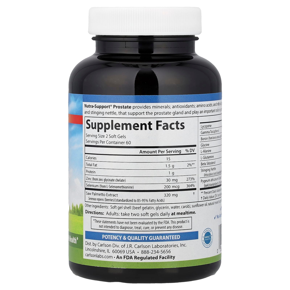 Carlson, Nutra-Support® Prostate, 120 капсул