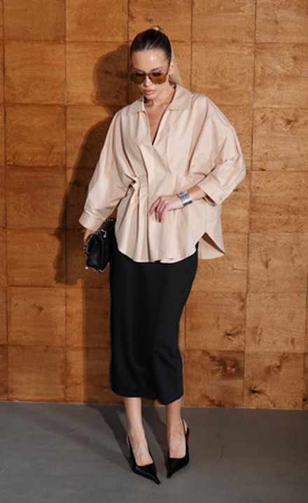 Рубашка из хлопка приталенного силуэта