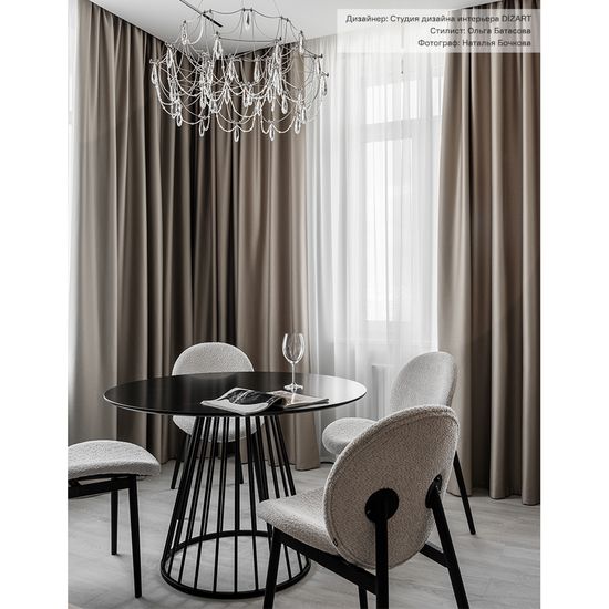 Стол обеденный tyra, D110 см, черный