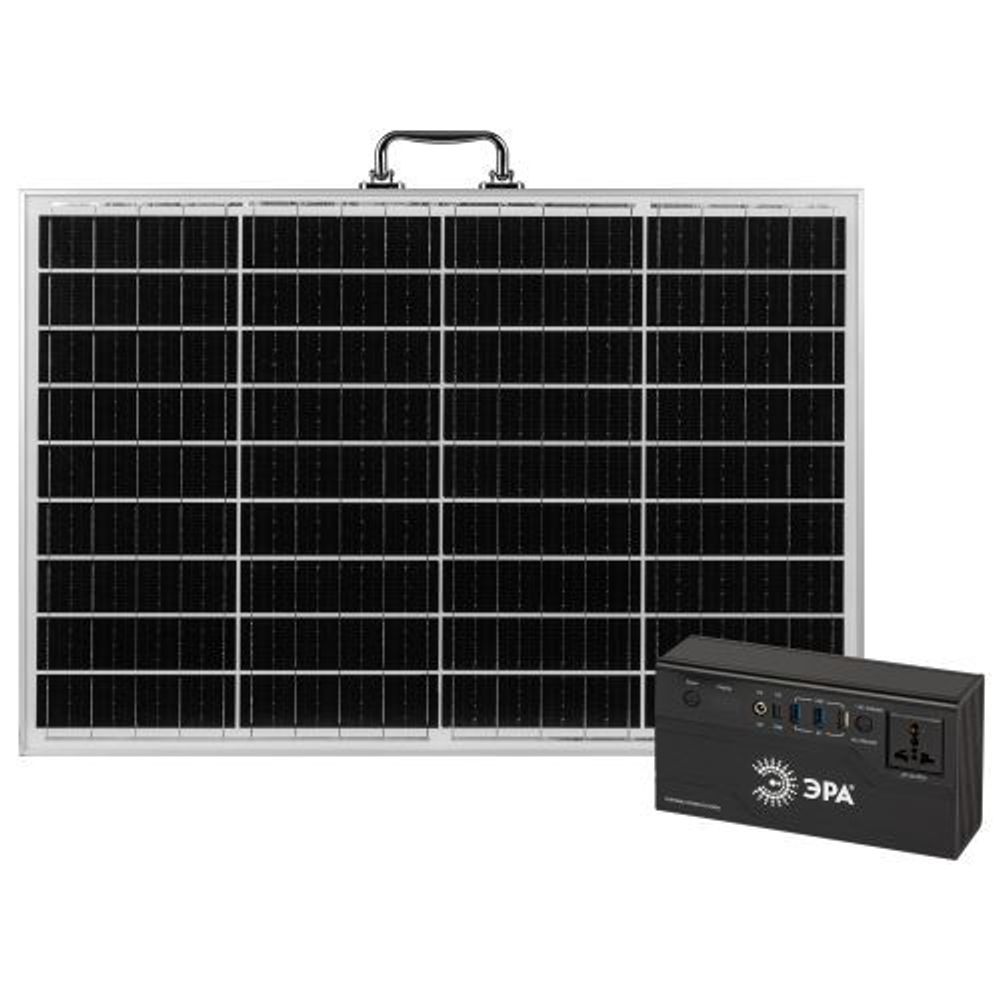 Электростанция портативная солнечная 200Вт 32400мАч Li-ion солнечная панель 50Вт ERAZS-01 (комплект) ЭРА Б0062853 Электростанция портативная солнечная 200Вт 32400мАч Li-ion солнечная панель 50Вт ERAZS-01 (комплект) ЭРА Б0062853