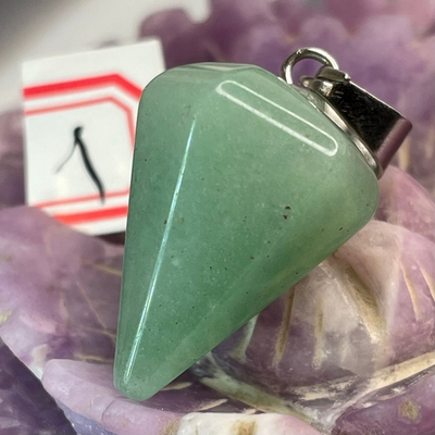 37243 Авантюрин зеленый Кулон Маятник 22мм