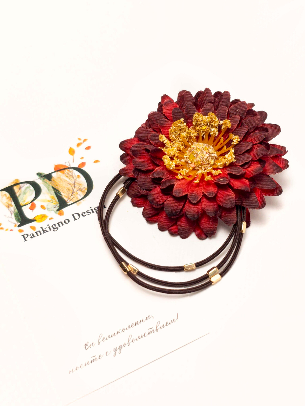 Резинка для волос Pankigno Design с герберой