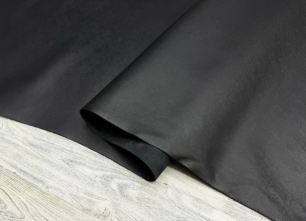 Saffiano Royal Black (1,1-1,3 мм), цв. Черный, натуральная кожа