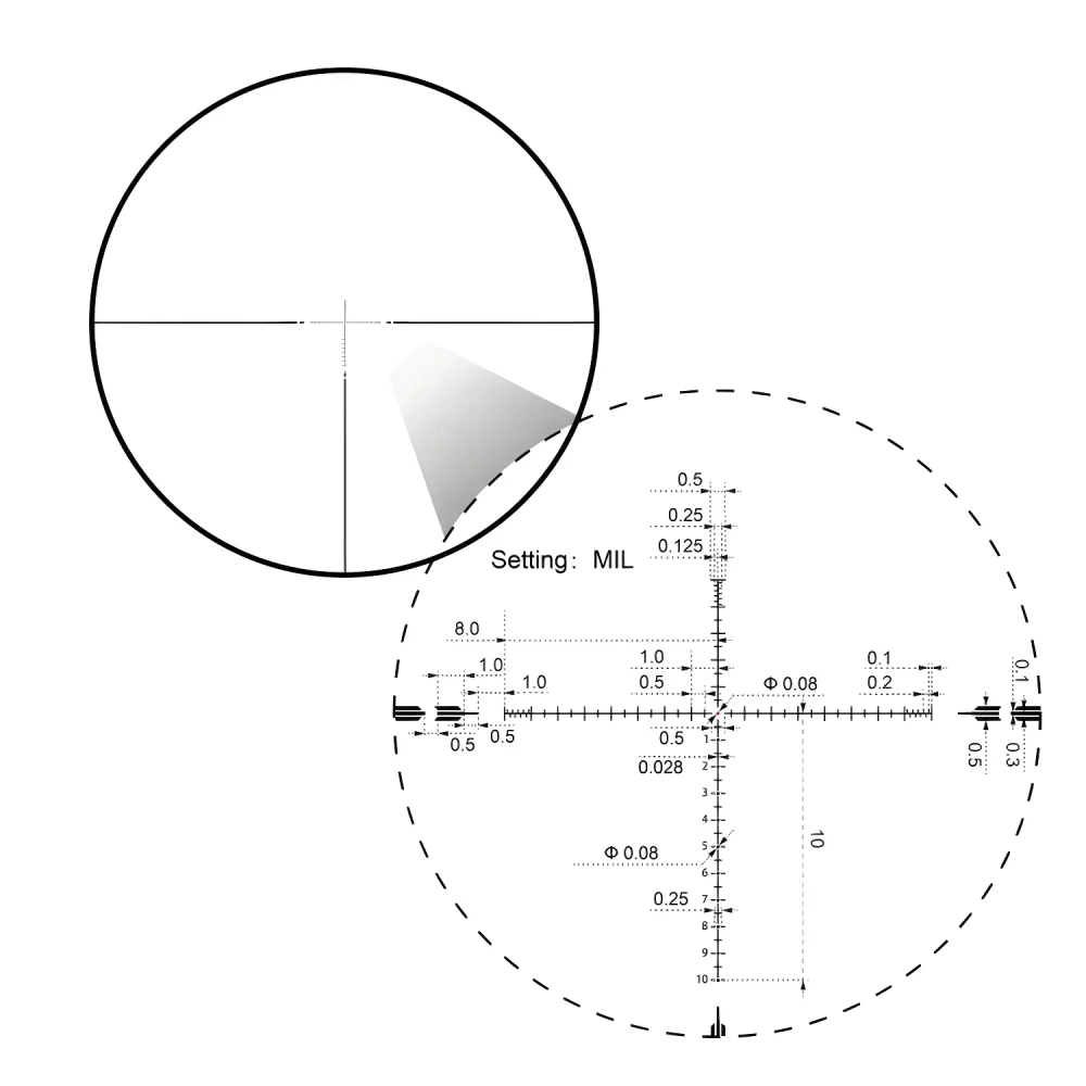 Оптический прицел Vector Optics ORION PRO MAX 4-16x44 HD FFP MIL (SCFF-59) - прицельная сетка с настройкой MIL