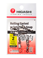 Карабин с вертлюгом HIGASHI Rolling Swivel w/Interlock Snap #14