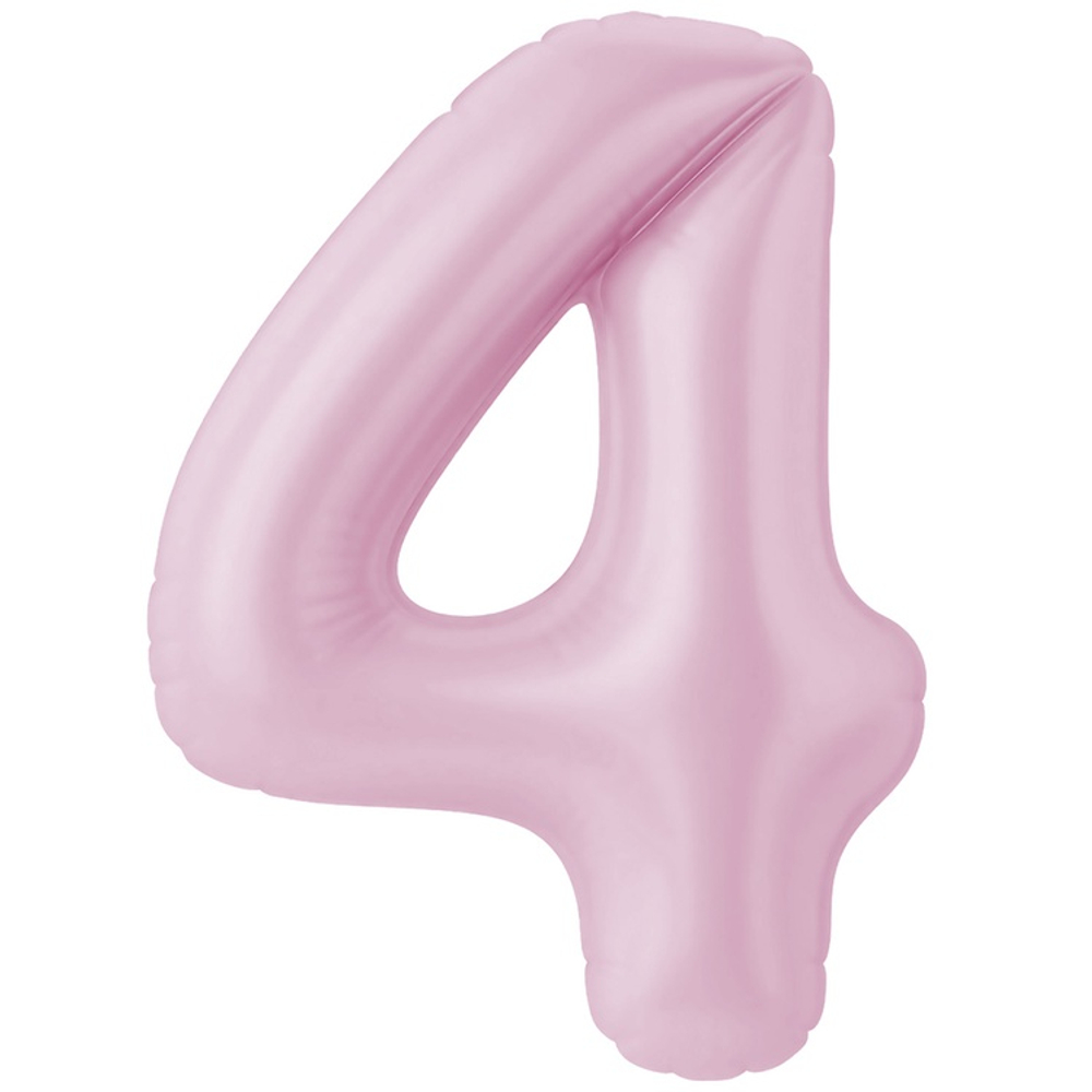 Шар фольгированный Цифра 4 101 см (Розовый)