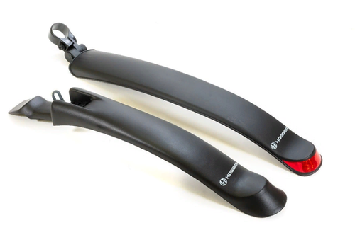 Крылья HOGGER  20-28", к-кт перед./задн. с отражателем, крепеж: перед. на бустер вилки, задн. за подседельный штырь; пластик, черн.(50)