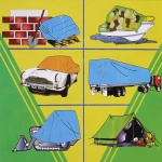 Тент универсальный 4*10 м, плотность 70г/м2