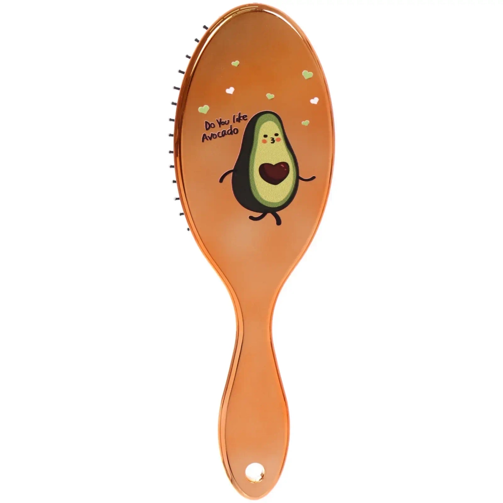 Расческа массажная зеркальная «Animals», авокадики, микс 4 цвета, 7*22 см (блистер Ultramarine)●