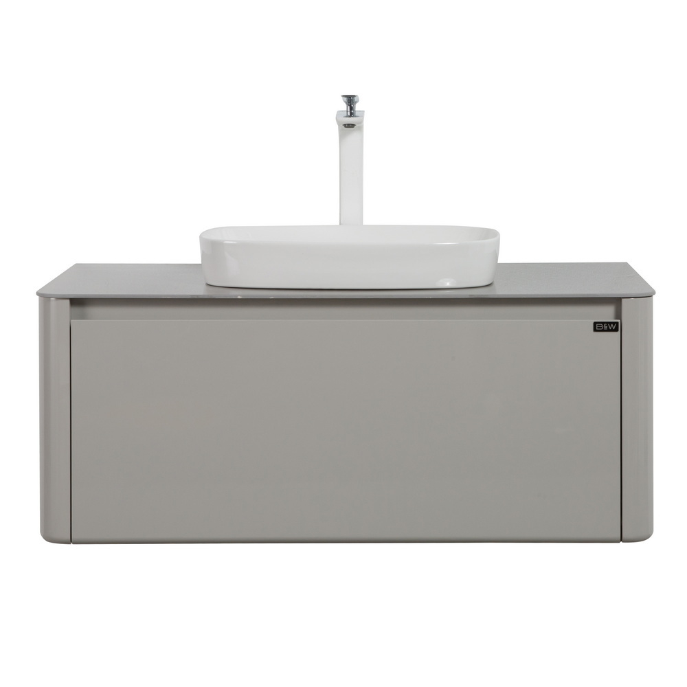 Тумба с раковиной Black&White Universe 100 см U915.1000 glossy light grey