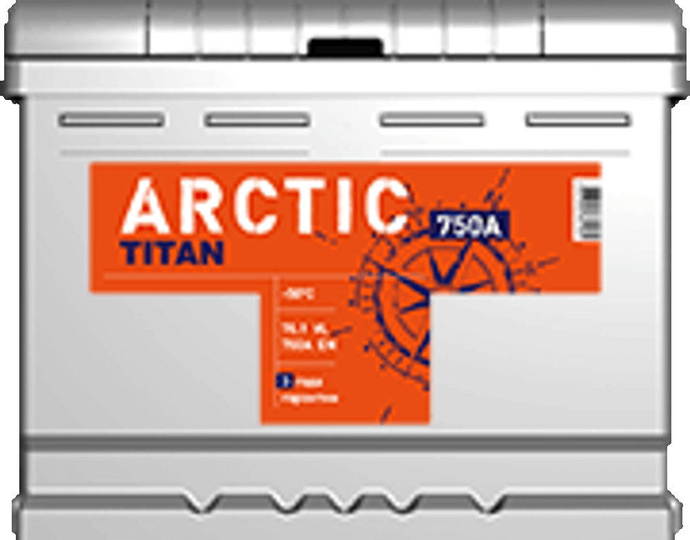 TITAN ARCTIC silver 6СТ-75 аккумулятор