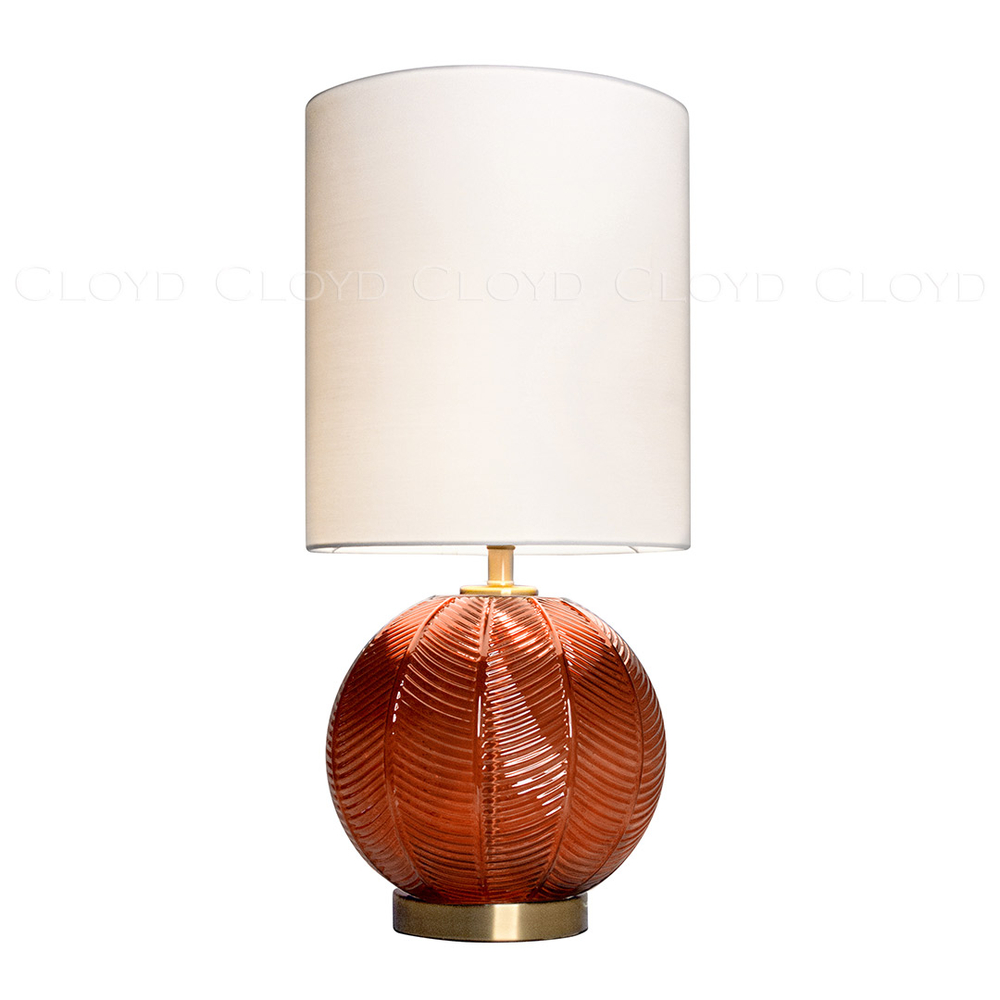 Настольная лампа Cloyd ARBUSS T1 / выс. 61 см - латунь - коричнев. стекло (арт.30119)