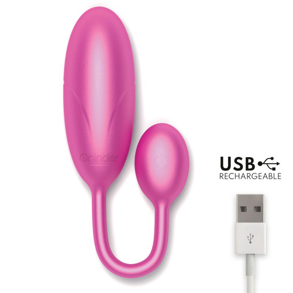 Розовое тихое виброяйцо с управлением через приложение