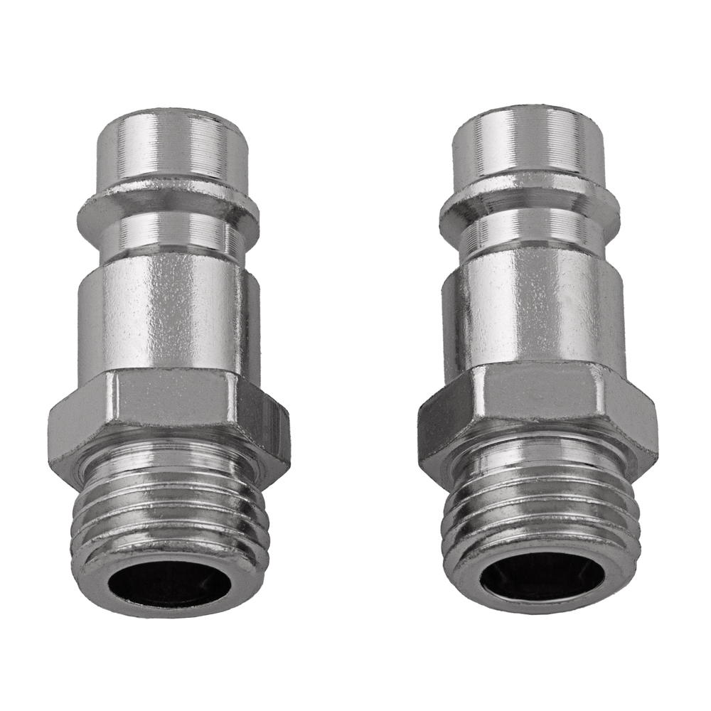 Ниппель универсальный быстросъемный ("папа") 1/4, внешняя резьба, 2 шт, Stels