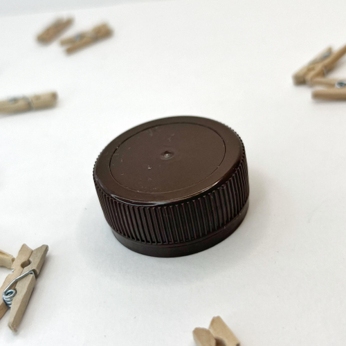 Крышка пластик коричневая с КПВ 38мм