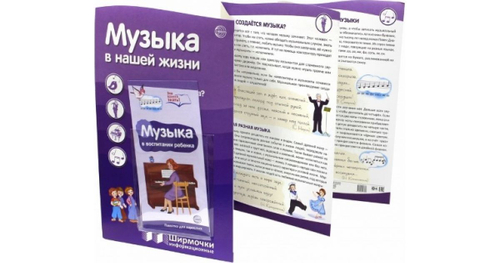 Ширмочки информационные. Музыка в нашей жизни (с пластиковым карманом и буклетом А4)