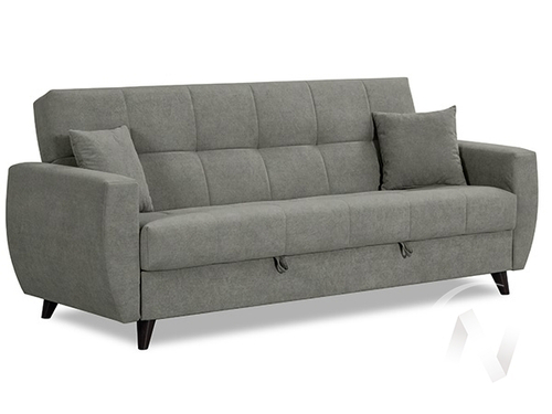 Диван прямой Бетти 2 (БД) Ameli 10 (велюр серый)