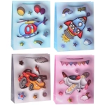 Пакет подарочный «Самолет» 26*32*10 см, микс