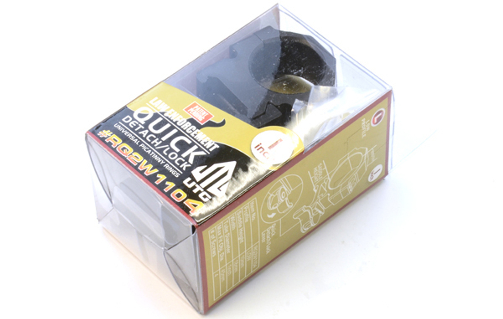 Кольца UTG Max Strength 25,4мм на Weaver, быстросъемные, низкие  RQ2W1104