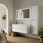 Тумба подвесная SANCOS Cento 1190х450х500, c двумя ящиками оснащенными доводчиками, белый глянец, арт. CN120-1W