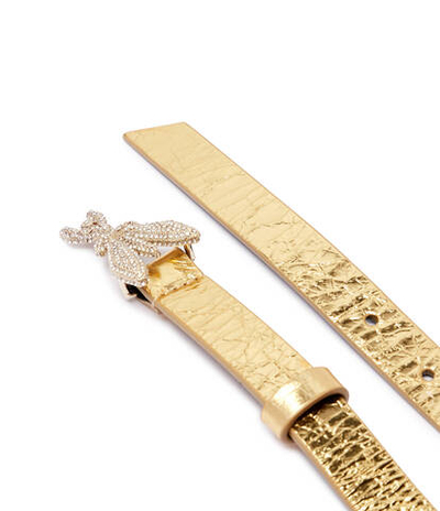 Кожаный ремень Patrizia Pepe - золотой(8W0036 L112)