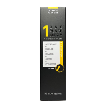 Сыворотка для лица May Island One Punch Serum For man 5 в 1 мужская заменяет лосьон после бритья, эссенцию, эмульсию, крем и крем для кожи вокруг глаз 120 мл