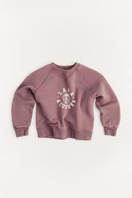 ZARA ТОЛСТОВКА В СТИЛЕ ПРЕППИ 50TH ANNIVERSARY, КОРИЧНЕВЫЙ