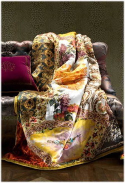 Плед 130х180 Roberto Cavalli Kilim серый Италия