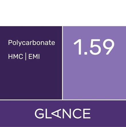 Линза для очков Glance 1.59 Polycarbonate HMC/EMI