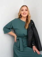 Платье на резинке с поясом