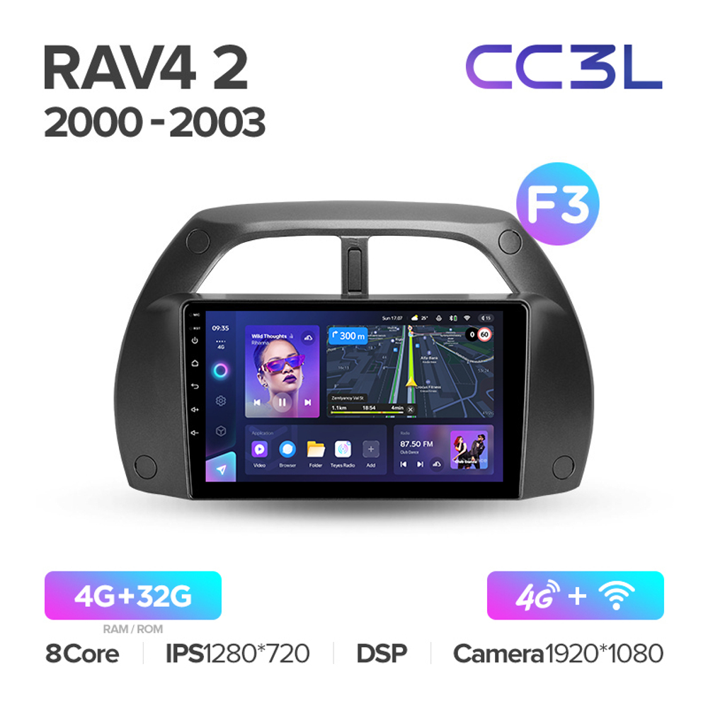 Teyes CC3L 9"для Toyota RAV4 2 CA20 CA20W XA20 2000-2003