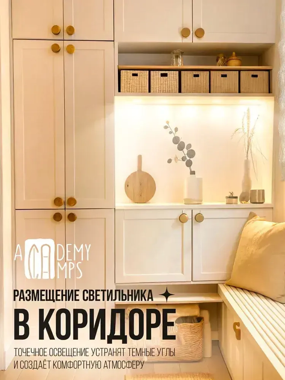 Светильник с датчиком движения 50 см / 3 режима свечения/ 3 месяца работы в режиме датчика движения.