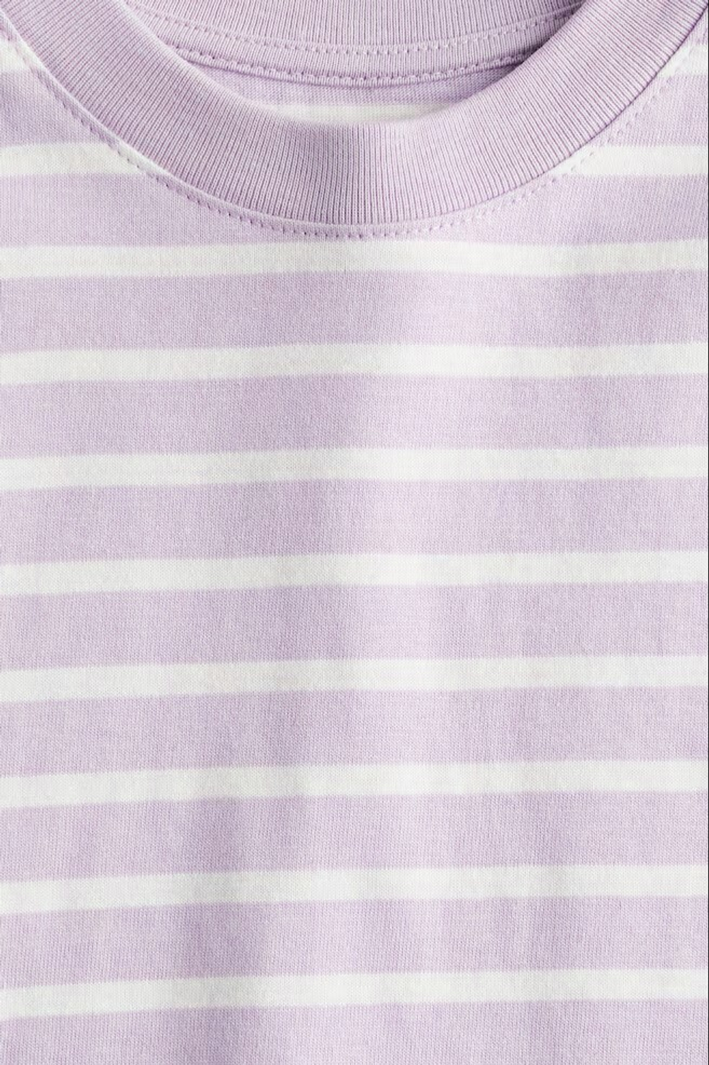 H&M Футболка из хлопка с длинными рукавами, светло-фиолетовый