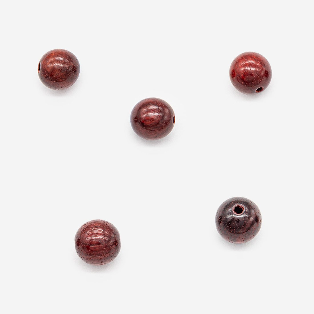 Сандал красный, бусины в форме шара, 10,2мм