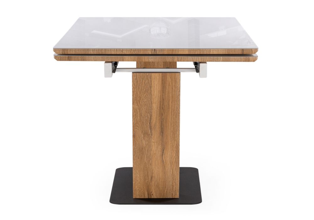 Стол на тумбе Конор 140(200)х80х73 белый / дуб вотан