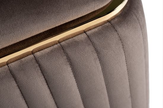 102AN-PUF-1300-KOR Пуф Glarus, велюр коричневый 45*45*45 см