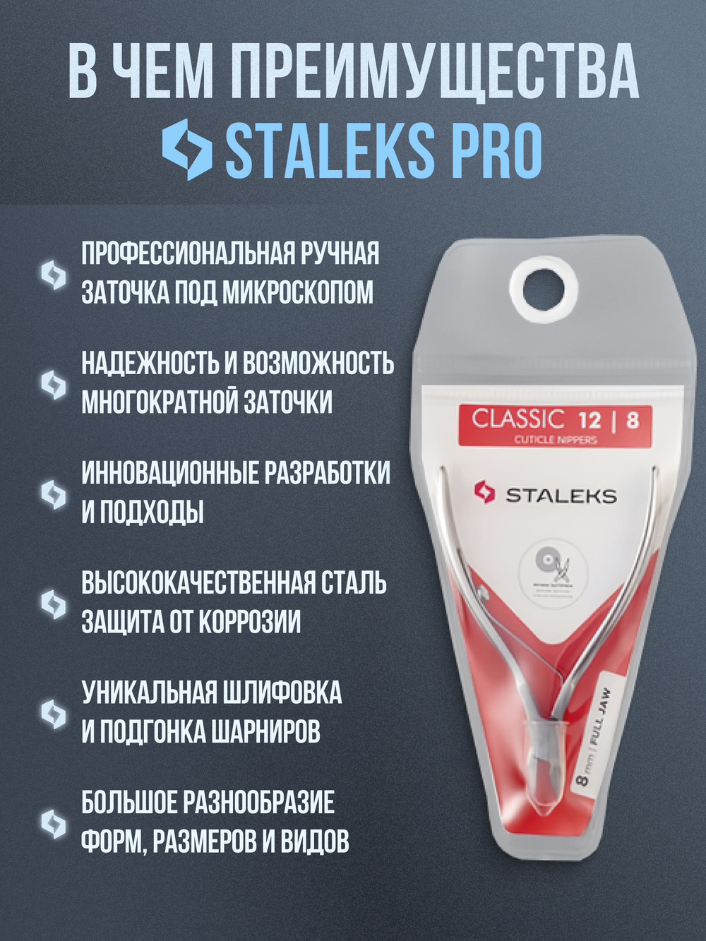 Кусачки для кожи CLASSIC 12-8