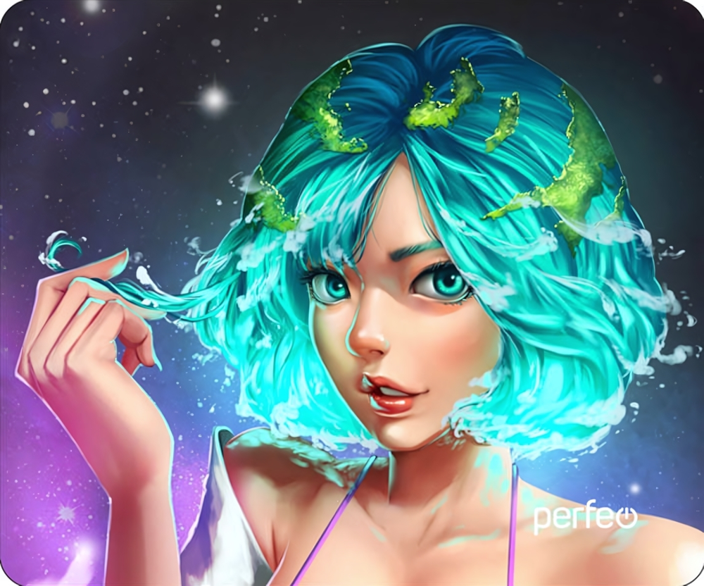 Perfeo Коврик для компьютерной мыши &quot;Anime&quot;, Рис.18 (240*200*2 мм), ткань+резиновое основание