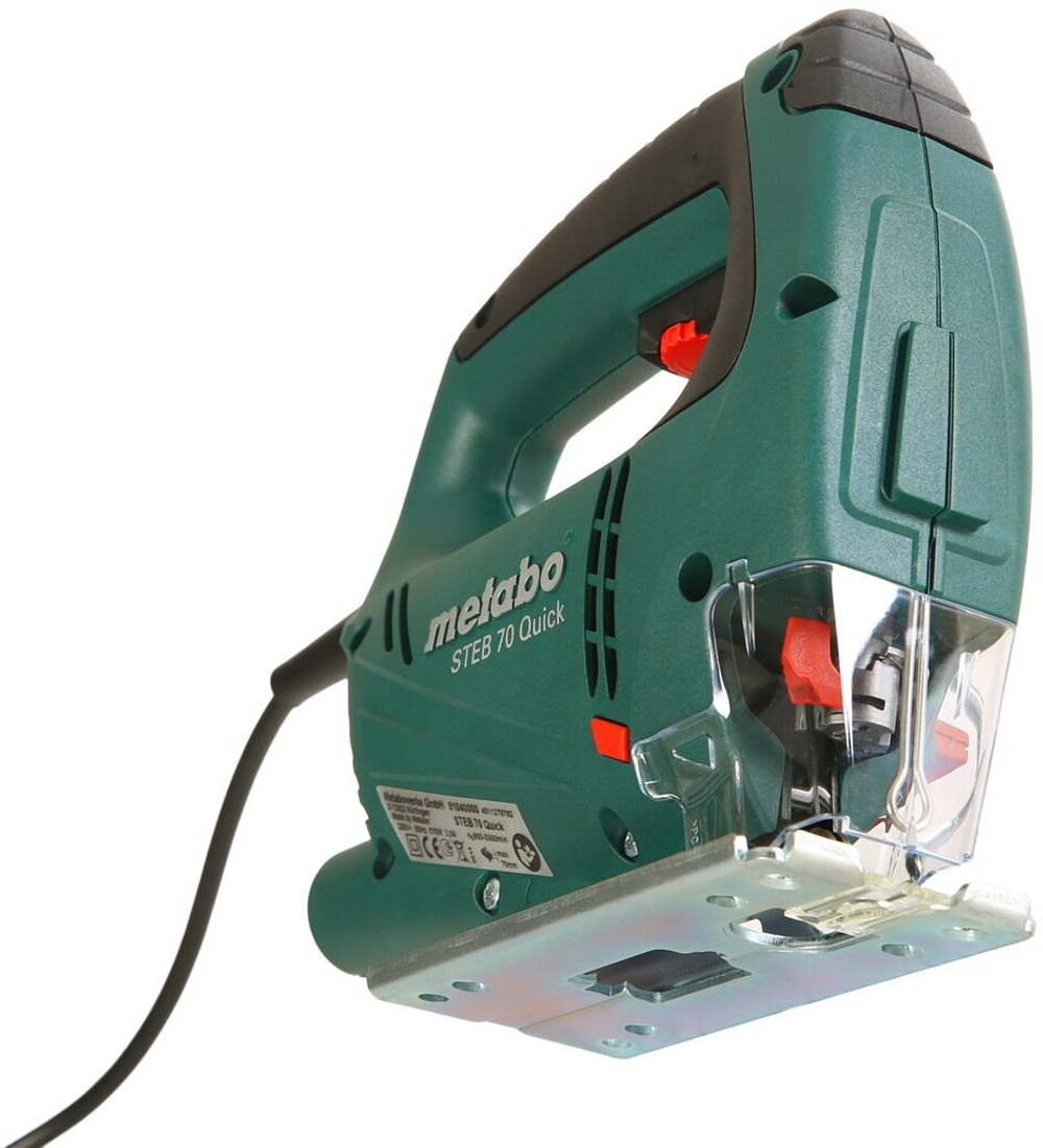 Электролобзик Metabo STEB 70 Quick кейс, 570 Вт черный