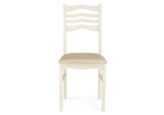 Стул деревянный Woodville Амадиу бежевый, ножки белые
