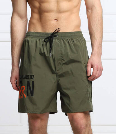шорты для плавания Dsquared2 - оливковый(D7B8Q3970)