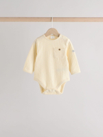 Боди с длинным рукавом для малышей Next B23-062, 3 шт., Серый, Желтый