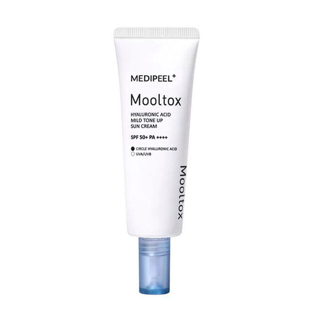 Крем SPF с эффектом коррекции тона Medi-Peel Mooltox Hyaluronic Acid Mild Tone Up SunCream 50+PА++++