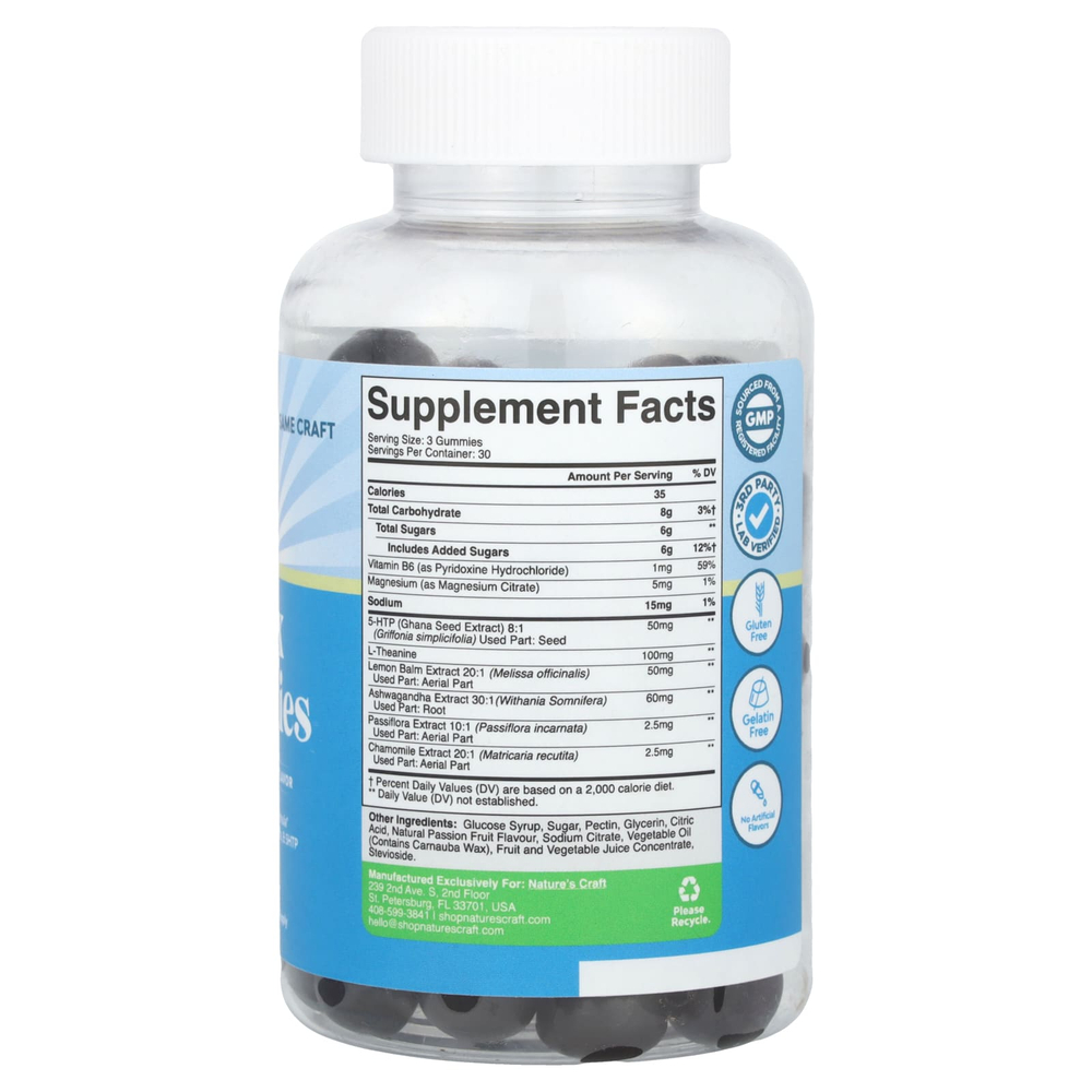 Nature's Craft, Relax Gummies, маракуйя, 90 жевательных таблеток