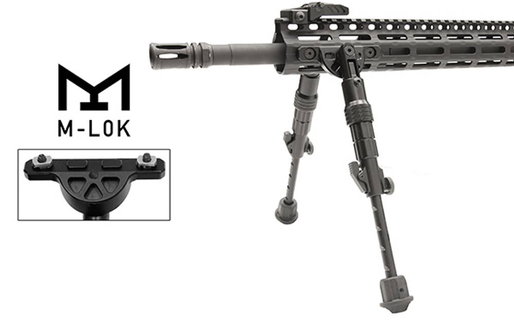 Сошки Leapers M-LOK RECON FLEX для установки на оружие в посадочные места M-LOK TL-BPDM01 (регулируемые) высота от 14 до 20 см