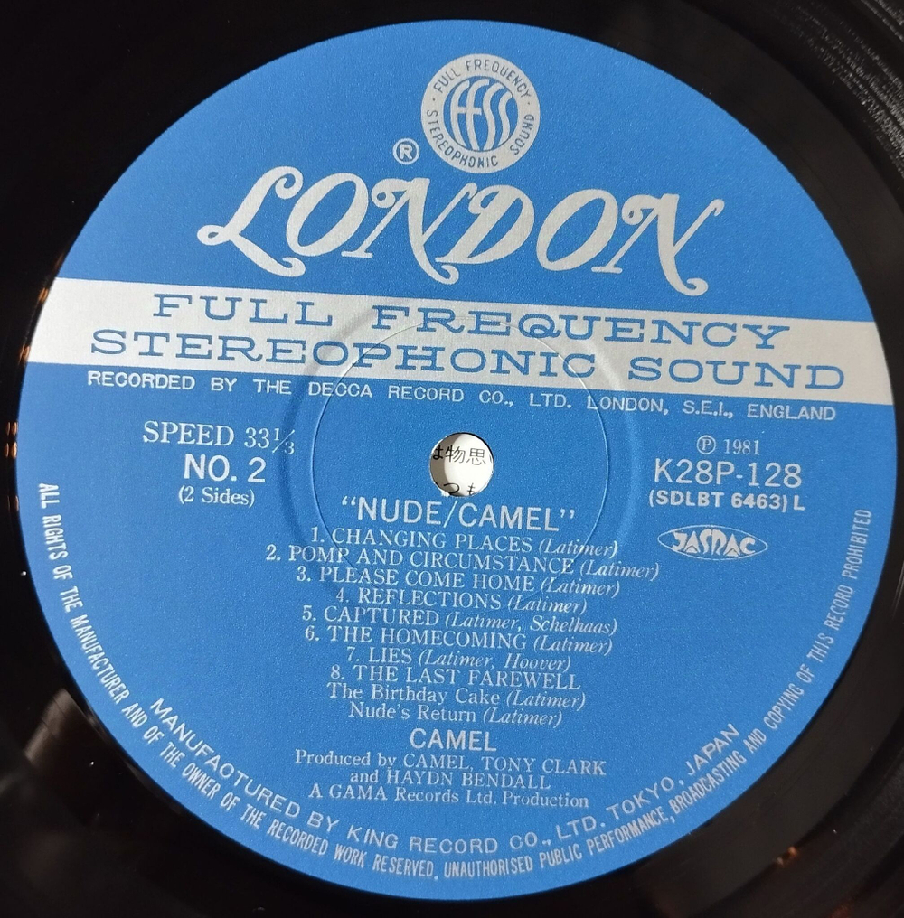 Винтажная виниловая пластинка LP Camel Nude (Japan 1981) (Obi Copy)