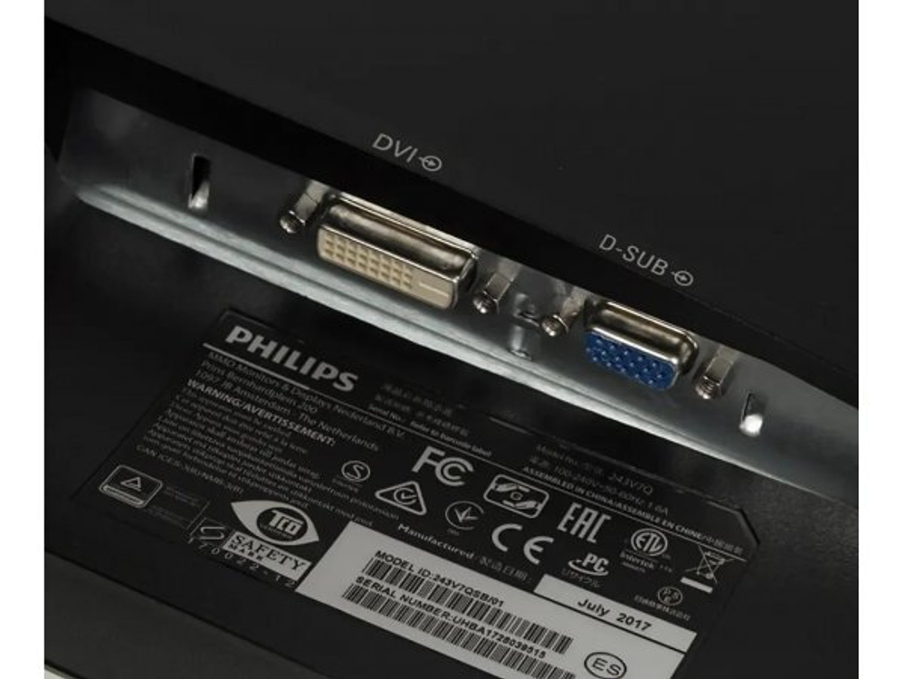 Монитор Philips 243V7QSB(00/01) 23.8" Black